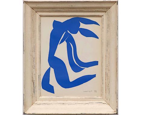 HENRI MATISSE 'Nu Blue XI', 1954, original lithograph after Matisse's cut outs, suite: The Last Works, framed and glazed, 34c