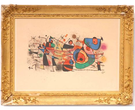 JOAN MIRO, lithograph on arches paper signed in the plate, watermark in the street, ceramiques from ceramiques de Miro et Art