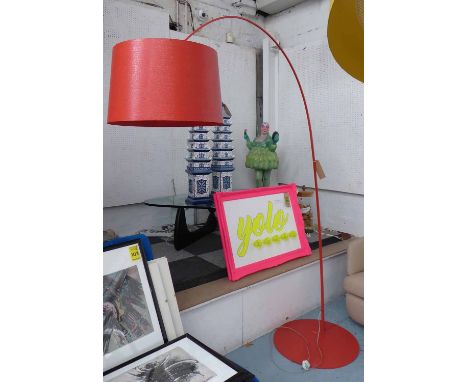 FOSCARINI TWIGGY FLOOR LAMP, by Marc Sadler, red finish, 210cm H.