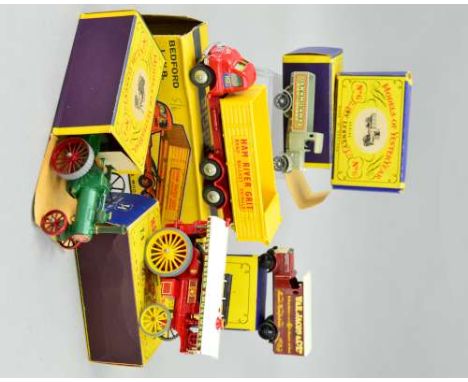 FIVE BOXED MATCHBOX MODELS OF YESTERYEAR, to include 1924 Fowler Showman's Engine, No.Y-9 and other early issues, together wi