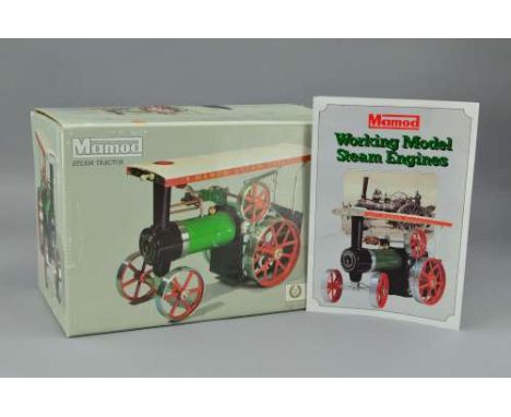 A BOXED MAMOD LIVE STEAM TRACTION ENGINE, No.TE1a, not tested, appears complete with accessories and fuel, looks to have hard