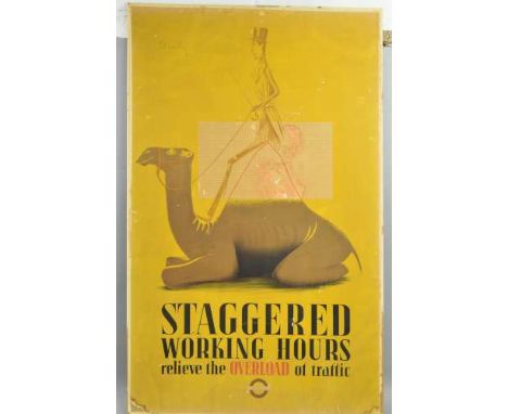 AFTER PATRICK COKAYNE KEELY (D.1970) STAGGERED WORKING HOURS, two different London Transport colour lithograph posters dated 