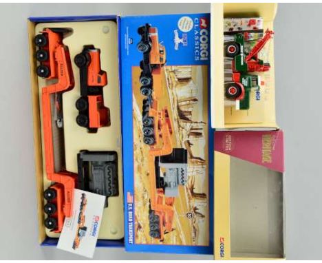 A BOXED CORGI CLASSICS U.S. ROAD TRANSPORT RANGE DIAMOND 980 TRACTOR, with 24 wheel girder trailer and generator load-Allied,