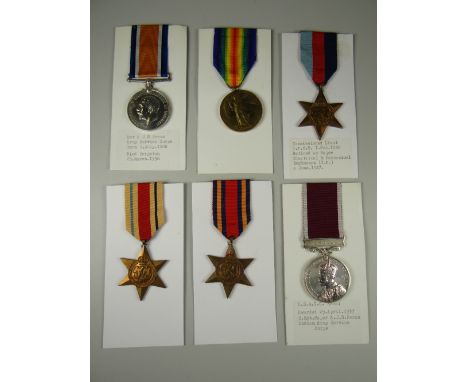 WWII MEDAL GROUP comprising General War medal, Victory medal, 1939-45 Star, Africa Star, Burma Star & Long Service & Good Con