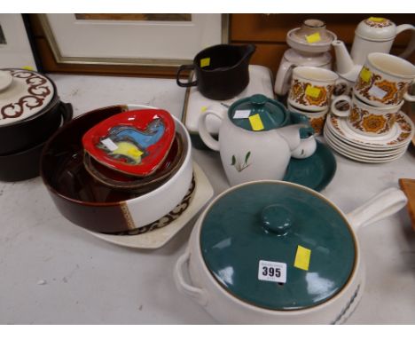 Denby 'Harvest' dinnerware, Poole treacle glazed bowl, J & G Meakin stoneware dinnerware etc