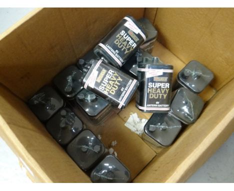 A collection of Bosman heavy duty 6 volt lantern batteries
