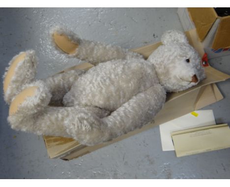 A large boxed modern Steiff teddy bear