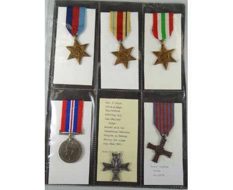 WWII PERIOD MEDAL GROUP awarded to BDR. B Pilat of the five light & aircraft regiment comprising 1939-45 Star, Africa Star, I