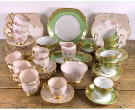 NEW CHELSEA, A PART TEA SERVICE AND A PLANT TUSCAN CHINA ART DECO PART TEA SERVICE (QTY)The bowl to the new Chelsea tea servi