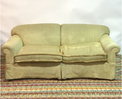 AN EARLY 20TH CENTURY HARDWOOD FRAMED TWO SEAT SOFA180cm wide; 75cm high