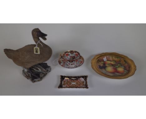 ASIAN AND EUROPEAN CERAMICSComprising a Chinese Shiwan pottery duck, a Spode pattern `2630' cup and saucer; a Royal Crown Der