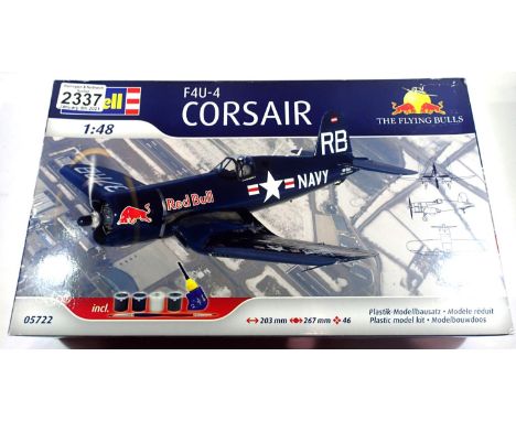 Revell 1/48 scale plastic kit F4U-4 Corsair the Flying Bulls. P&amp;P Group 1 (£14+VAT for the first lot and £1+VAT for subse