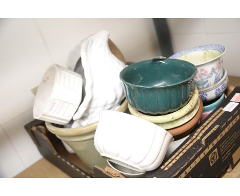 Quantity of ceramic garden planters and pots. Not available for in-house P&amp;P 