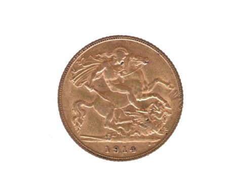 United Kingdom - George V (1910-1936),1914 Gold Half Sovereign, London Mint,