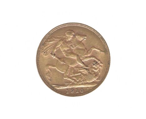 United Kingdom - Edward VII (1901-1910), 1910 Gold Sovereign, London Mint,