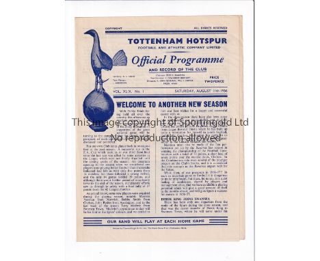 TOTTENHAM HOTSPUR    Forty eight home programmes for season 1956-57. All 21 League, 2 FA Cup, 4 Friendlies v Partick Thistle,