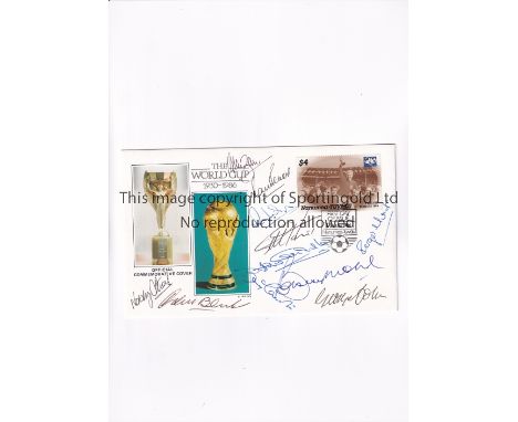 1966 WORLD CUP / ENGLAND AUTOGRAPHS      The World Cup 1930 - 1986 First Day Covers , hand stamped Nanumea - Tuvalu 30/6/1986