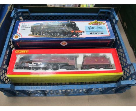 Three "OO" Gauge Outline Steam Locomotives and Tenders by Bachmann, Hornby to include Gresley A4, boxed, all untested, playwo
