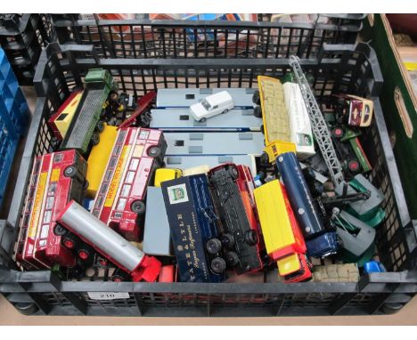 A quantity of predominantly 1:76th Scale Diecast and Plastic Model Lineside Vehicles by EFE, Oxford and other, playworn, all 