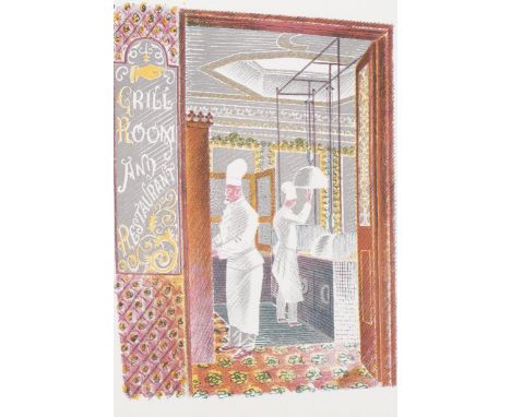 Eric Ravilious (1903 - 1942), Grill Room And Restaurant, lithograph, sheet 24cm x 18cm, mounted, originally published in High