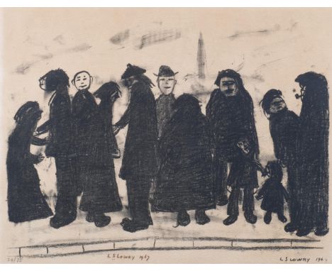 Laurence Stephen Lowry (1887 - 1976), Shapes And Sizes, 1967, lithograph, image 46cm x 60cm, no. 24/75, framedImage in good c