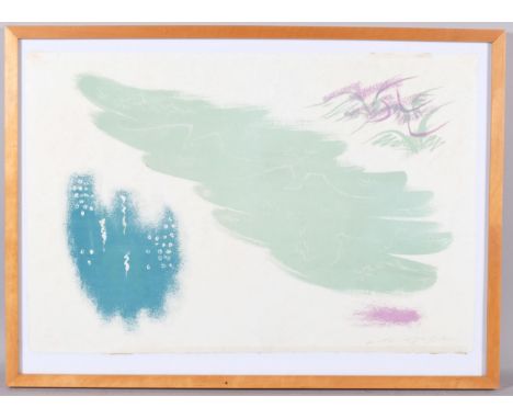 Andre Masson, The Wave, proof lithograph on handmade paper, from and edition of 25 copies, signed in pencil, sheet 43cm x 66c