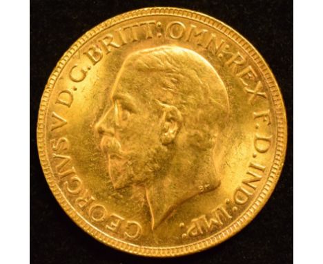 King George V, Sovereign, 1931, Bare head l. R. St. George and dragon, Perth mint, edge milled, gold, weight 8g, S.4002, EF.