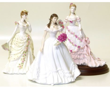 Three Royal Worcester figures of ladies Condition reports are not available for the Interiors Sale.