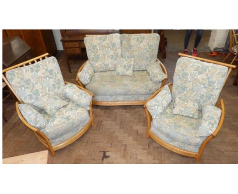 Renaissance three piece floral lounge suite by Ercol. Condition reports are not available for the Interiors Sale.