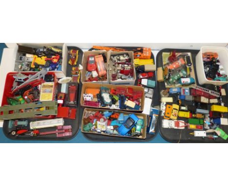 A quantity of mainly un-boxed Matchbox, Corgi and other makes of die-cast vehicles to include two Corgi Basil Brush cars Cond
