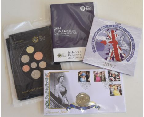 Collection of Royal Mint, Queen Elizabeth II brilliant uncirculated coins, all unopened in their original presentation packs 