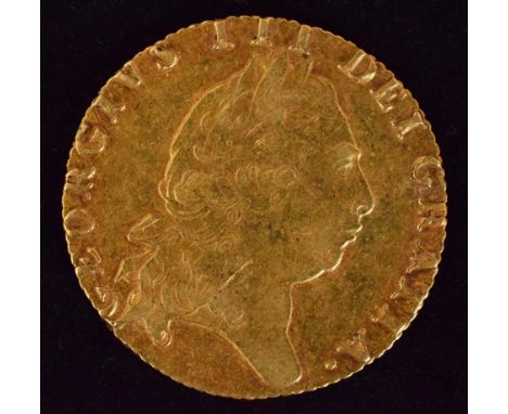 King George III, Guinea, 1798, Fifth laureate head r. R. 'Spade'-shaped shield, edge milled, gold, weight 8.4g, S.3729, VF.