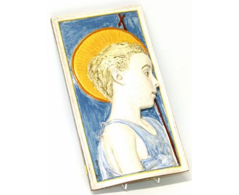 Italian terracotta Della Robbia tile Condition reports are not available for the Interiors Sale.