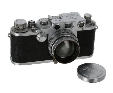 Leica IIIc - D.R.P Ernst Leitz Wetzlar camera, Nr. 381 055, 1941/2, with Ernst Leitz Wetzlar Summitar f=5cm 1:2 lens No. 5537