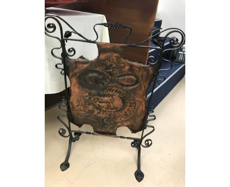 An Art Nouveau firescreen