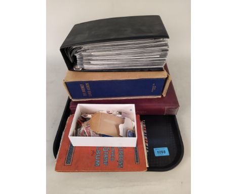 Three full first day cover albums, a vintage small stamp album with English and world plus a box of loose