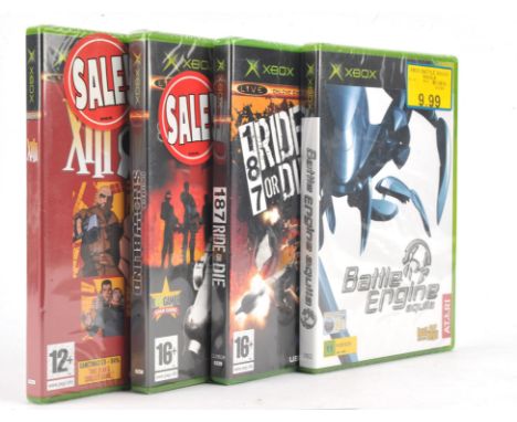 Collection of 4 Microsoft Xbox Original sealed games Titles include - 187 RIDE OR DIE, BATTLE ENGINE AQUILA, PROJECT SNOWBLIN