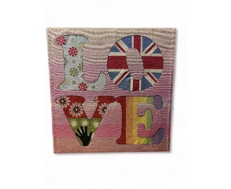 PAUL SMITH "LOVE" tapestry wall hanging from The Rug Company, London, New York. (100cm x 100cm) RRP £695 (Donated for sale to