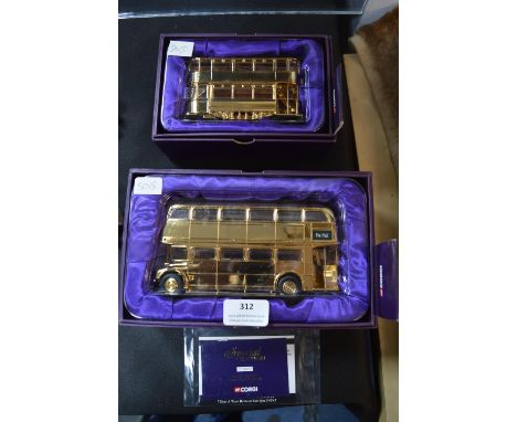 Corgi Special Edition Gold Plated Tram and Bus 