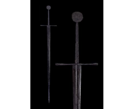 Ca. 1100-1300 AD.This sword also known as ‘Knights sword’ and even as a ‘Double handed sword’ with the extra-long grip. Oaksh