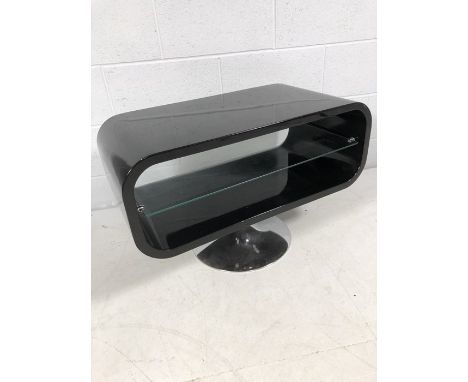 Modern black and Chrome TV console unit