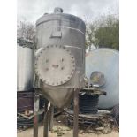 Stainless Steel Tank with Manway - Approximate 250 Gallons. RIGGING/LOADING FEE $125