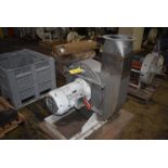 Siemens 10 HP Direct Drive Fan/Motor, Stainless Steel Chute. RIGGING/LOADING FEE $30