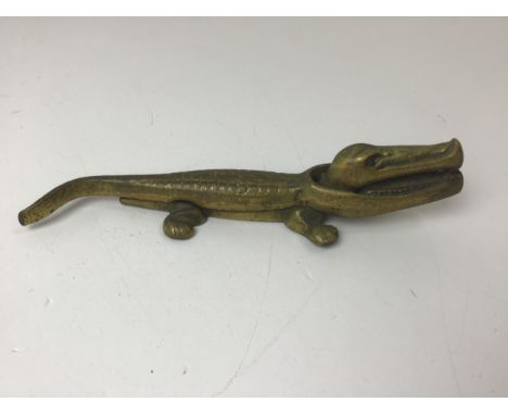 Brass Crocodile Nut Cracker - 18cm L 