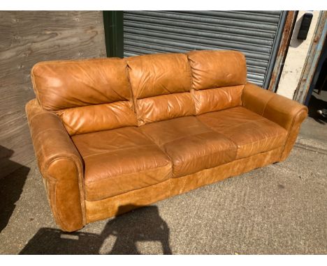 Brown Leather Sofa 
