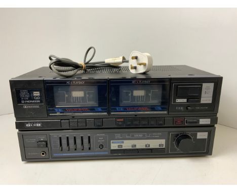 Pioneer Stereo Double Cassette Tape Deck Amplifier 