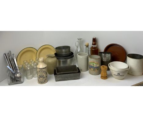 Vintage Cook Ware, Tala Sifter and Enamel Plates etc 