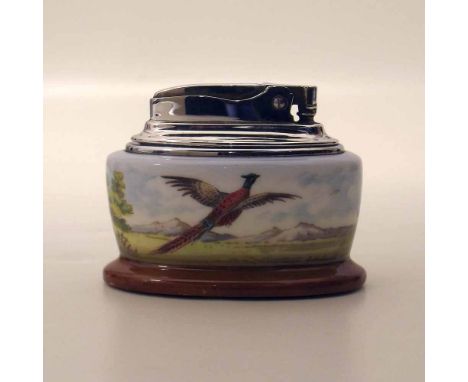 Minton Pheasant lighter signed A Holland Condition report: see terms and conditions.