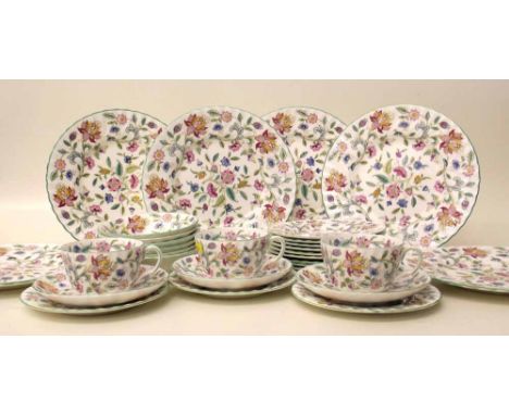 Minton Haddon Hall part tea service, 30 pieces. Condition report: see terms and conditions.