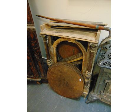 A VICTORIAN POLYPHON CABINET,  (for restoration), 56cm wide 34cm deep 90cm high; together with twelve 50cm diameter discs